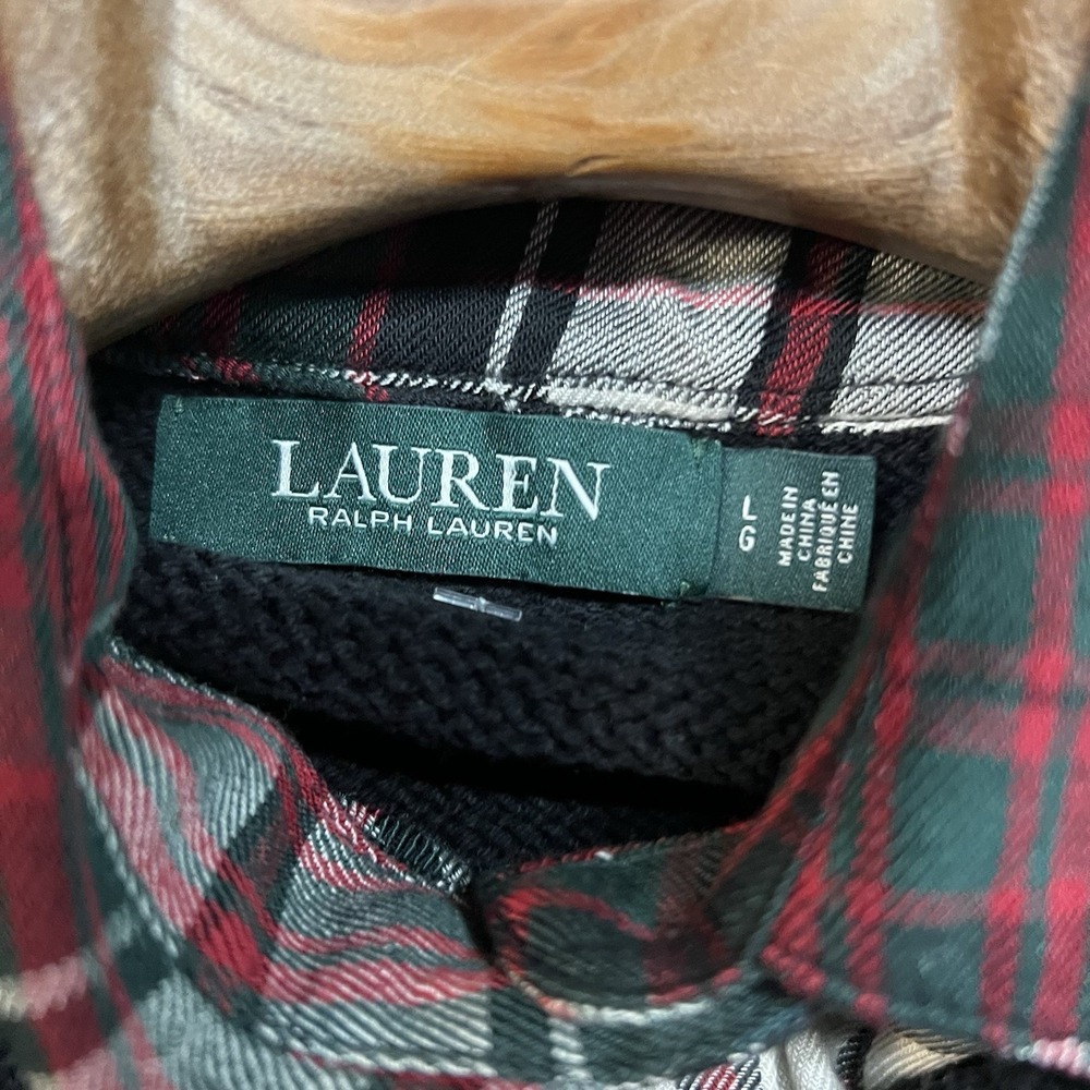Lauren Ralph Lauren Sweater Womens Large Black Collar Preppy Casual Long Sleeve‎ - Picture 5 of 10